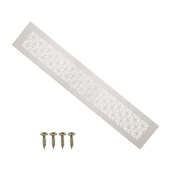 20 x 3 Inch Door Air Vent Cover, Heavy Duty Aluminum Grille Ventilation Cover Louvered with Mounting Screws for Cabinet Wardrobe Door, Cashmere Gray
