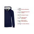 thumbnail image 2 of Women's Loose Fitting Tech Sherpa Fleece-Lined Zip Hoodie With Chest Pocket, 2 of 5