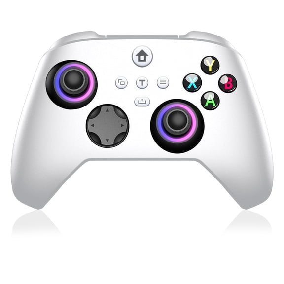 AstraJoy Wireless Controller for Xbox, Compatible with Xbox Series X/S/One/PC, With Hall Effect Joysticks, 2.4GHz Wireless Adapter Gamepad with RGB Light, Dual Vibration, TURBO, White