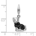 thumbnail image 3 of Sterling Silver Cat Fancy Lobster Clasp Bracelet Charm, 3 of 3