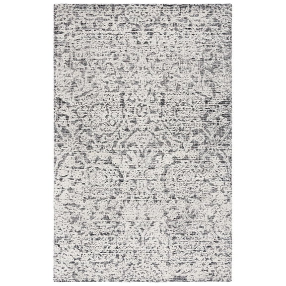 SAFAVIEH Metro Aideen Distressed Area Rug, Black/Ivory, 4' x 6'
