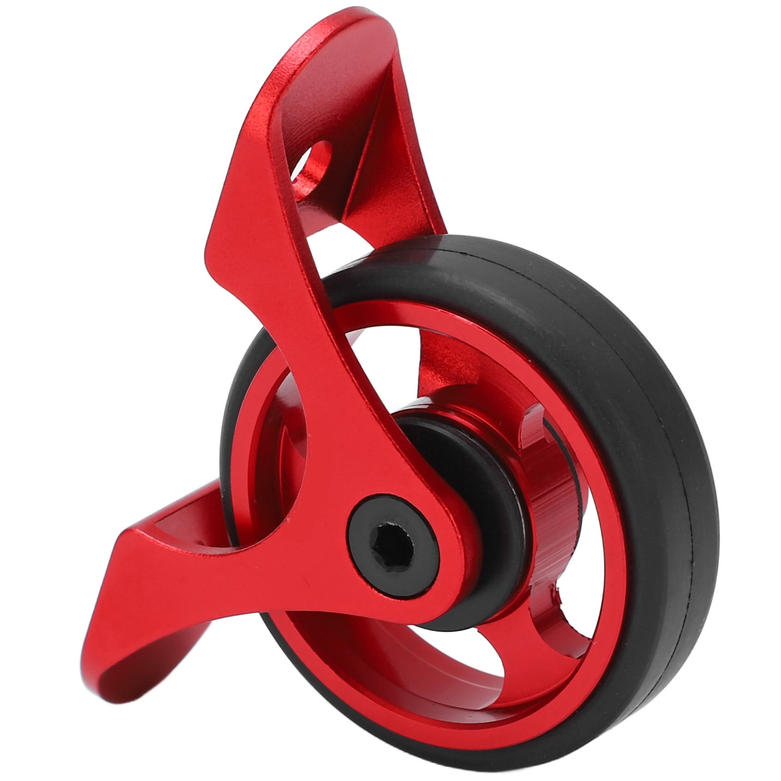 Bike Mudguard Easy Wheel, Roll Stably Hollow Design CNN Finishing Bike Mudguard Bearing Easy Wheel Aluminum Alloy  For Bike Accessory Red
