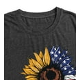 thumbnail image 3 of YI XIANG RAN 4th of July Shirts for Women Plus Size Usa Flag Flower T-shirt Patriotic Tops Summer Loose Short Sleeve Tees XL-4XL, 3 of 5