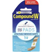 Compound W Wart Remover One Step Pads, 14 Count