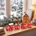 thumbnail image 5 of Christmas Wooden Train Set, Four-Section Mini Train Set Christmas Decorations, Christmas Toys Under Xmas Tree for Party Favor Home Decor, 5 of 6