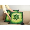 thumbnail image 2 of Ambesonne Leaf Throw Pillow Cover 2 Pack, Esoteric Mandala Art, 20", Emerald Lime Green, 2 of 7