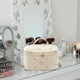 thumbnail image 5 of Neceser de gran capacidad con compartimento floral pequeño y acolchado, con bonitas flores, 5 of 5