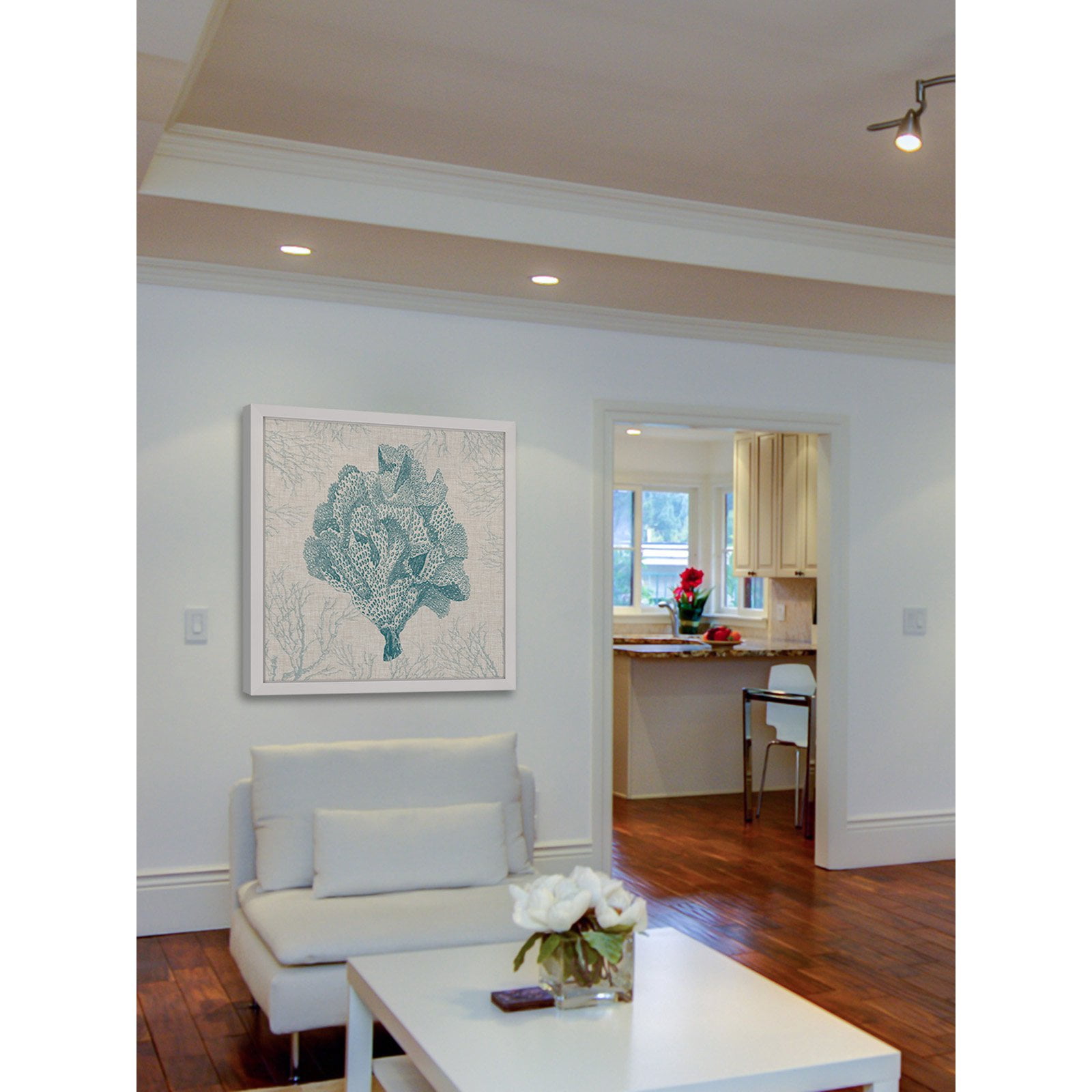 Marmont Hill "Coral Motif IV" Framed Painting Print