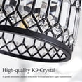 thumbnail image 3 of Pevfah Crystal Black Ceiling Light, Modern Semi Flush Mount Ceiling Lighting Fixture, Round Hallway Lighting Fixtures for Kitchen, 3 of 8