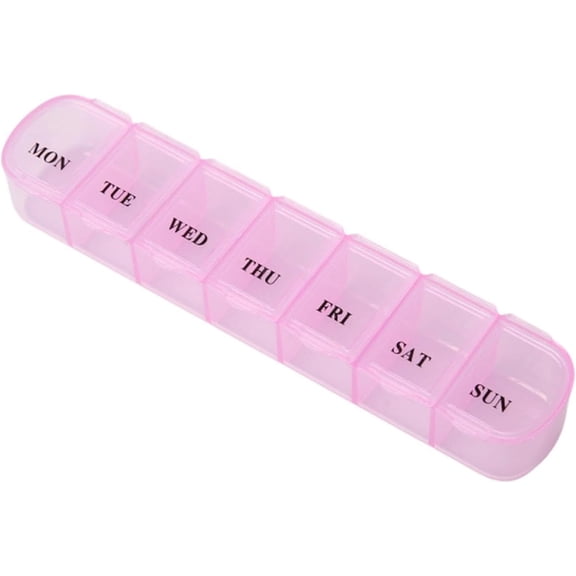 Weekly Pill Organizer, 7 Day Portable Pill Box for Fish Oil Supplements