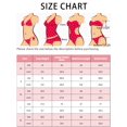 thumbnail image 5 of Conjuntos de bikini halter para mujer INSPIRE CHIC de 2 piezas con lazo doble en la parte trasera, parte inferior triangular, trajes de baño, talla X-Large, rojo, 5 of 5