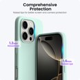 thumbnail image 3 of Funda de teléfono ORNARTO compatible con iPhone 16 Pro 6.3 - Verde menta, 3 of 6