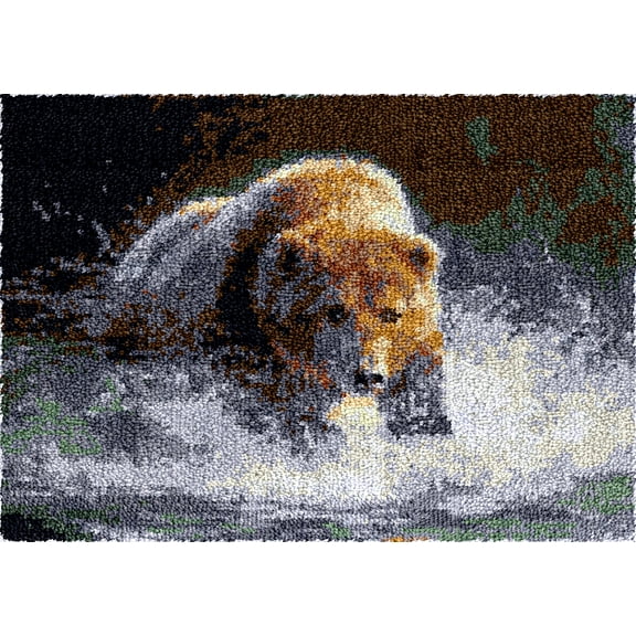 Bear in Water | Rug Making Latch Hooking Kit