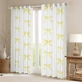 thumbnail image 2 of Manfei Cartoon Bowknot Child Blackout Curtains Set of 2 (52x84 Each), Girly Yellow Bow-tie Window Curtains, Kawaii Princess Bow Style Curtains and Drapes, Curtains and Drapes Decor, 2 of 6