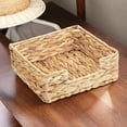 thumbnail image 6 of Fiocias Wicker Woven Basket Bins Bread Snacks Serving Tray Container Boxes Napkin Holder Square, 6 of 9