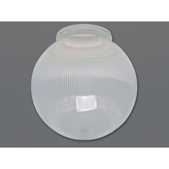 LUMINANCE 6" CLEAR RIBBED ACRYLIC GLOBE 3-1/4" FITTER