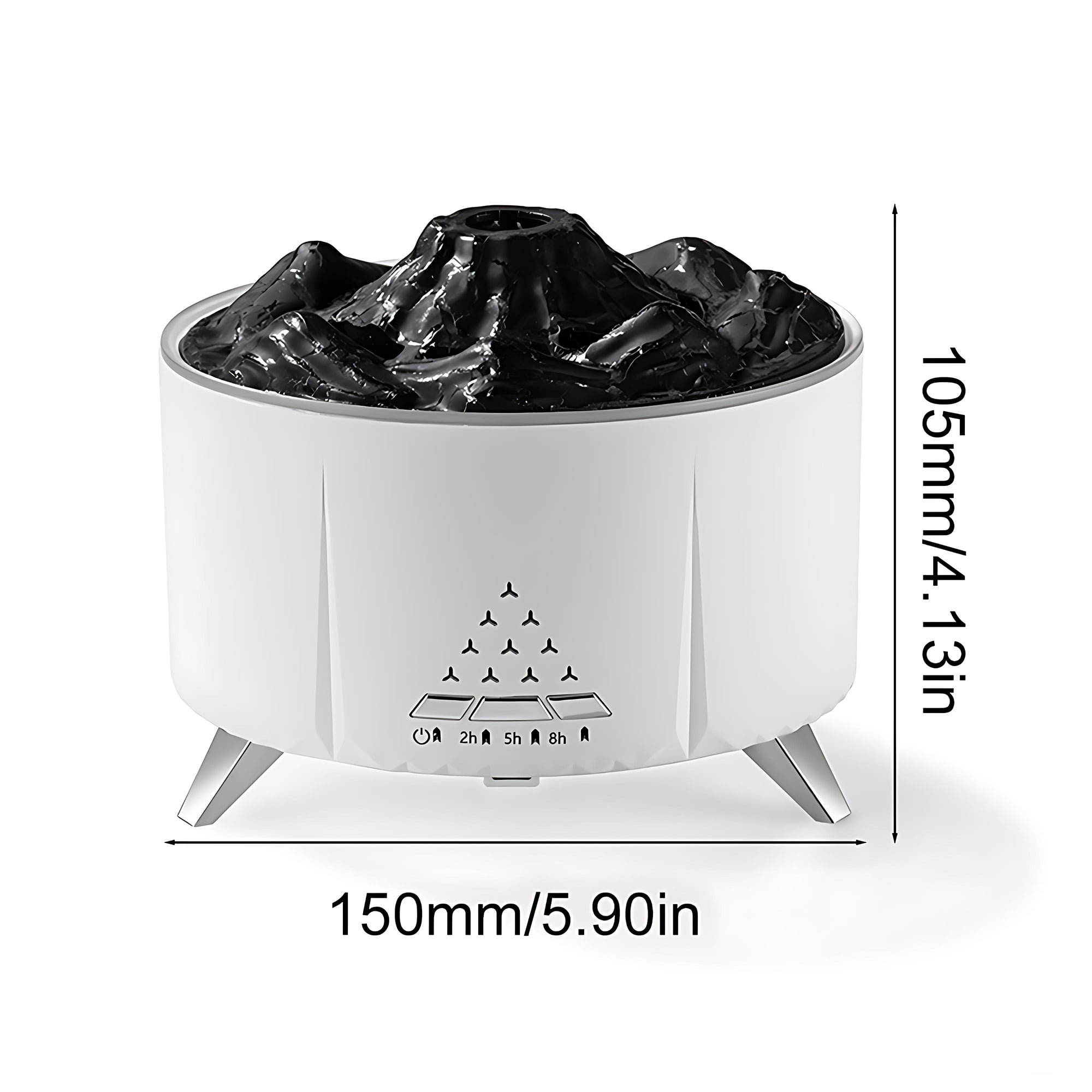INSMART Aromatherapy Diffuser & White Noise Machine, 350ml Cool Mist Humidifier with Flame Effect, Bluetooth Speaker, 3 Timer, Night Light for Home, Office, Nursery