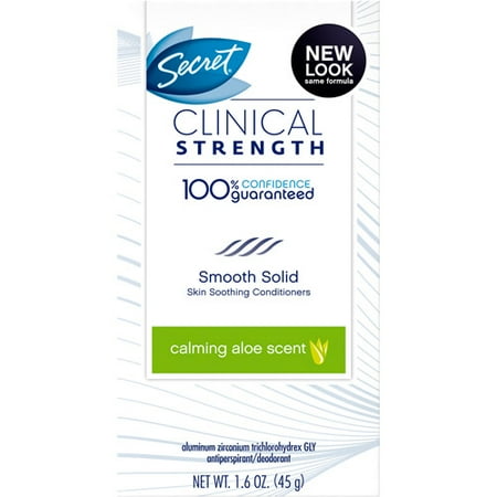 Secret Clinical Strength Smooth Solid Women's Antiperspirant & Deodorant Calming Aloe Scent, 1.6 oz