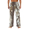thumbnail image 6 of GrmtClth Mens Flannel Camouflage Sweatpants Baggy Straight Leg Elastic Waist All Season Y2K Streetwear Casual Long Pants Camel S, 6 of 6