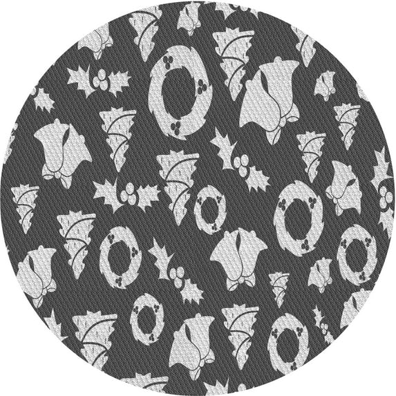 Ahgly Company Machine Washable Indoor Round Transitional Gray Cloud Gray Area Rugs, 6' Round