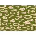 thumbnail image 1 of Ahgly Company Machine Washable Indoor Rectangle Transitional Ginger Brown Green Area Rugs, 2' x 4', 1 of 7