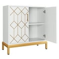 thumbnail image 4 of Homhougo 32.00 x 15.00 x 32.00 Accent Cabinet with Doors, Modern Wooden Sideboard, White, 4 of 18