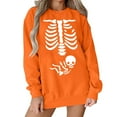 thumbnail image 4 of Pregnant Halloween Sweatshirts for Women 2025 Crewneck Pregnancy Announcement Skeleton Graphic Sweatshirt Pullover Top, 4 of 6