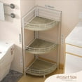 thumbnail image 2 of Open Floor Shelves, Free-Standing Shelf Units, Triangular Curved Corner Shelf Stand for Small Space, Ideal for Bathroom,Kitchen, 2 of 7
