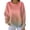 Watermelon Red, variant on VJGBEGW Women Gradient Ribbed Long Sleeve Sweatshirt Crew Neck Loose Fit Pullover Tops Casual Drop Shoulder Sweatshirts Green L