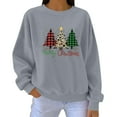 thumbnail image 6 of Craaazy Women's Christmas Shirt Long Sleeve Merry Christmas Sweatshirts Casual Pullover Tops Gifts, 6 of 8