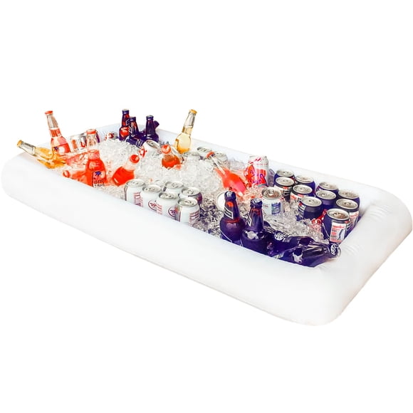 Buffet inflable para servir hielo, lugar novedoso con tapón de desagüe
