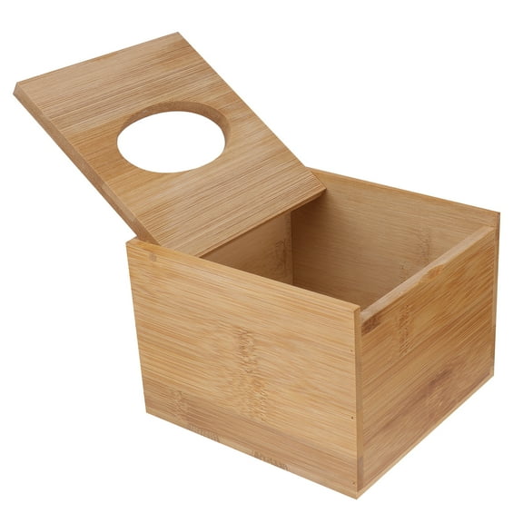 GOOHOCHY 1pc Square Wooden Tissue Box Bamboo Paper Cover for Home Hotel Car Office Size S