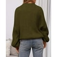 thumbnail image 6 of FreshPretty Sweaters for Women Fall Crew Neck Lantern Long Sleeve Casual Oversized Pullover Knit Winter Tops, 6 of 9