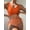 Orange Leopard, variant on Women's Leopard Drawstring Cut-Out Swimsuit, Summer Beach Swimwear, Bathing Suit for Women,2pcs Women Swimsuit
