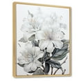 thumbnail image 2 of Designart "Monochrome Floral Zen I" Rhododendron Floater Framed Canvas Prints, 2 of 5