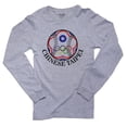 thumbnail image 1 of Taiwan Baseball Classic - World Vintage with Flag Men's Long Sleeve Grey T-Shirt, 1 of 2