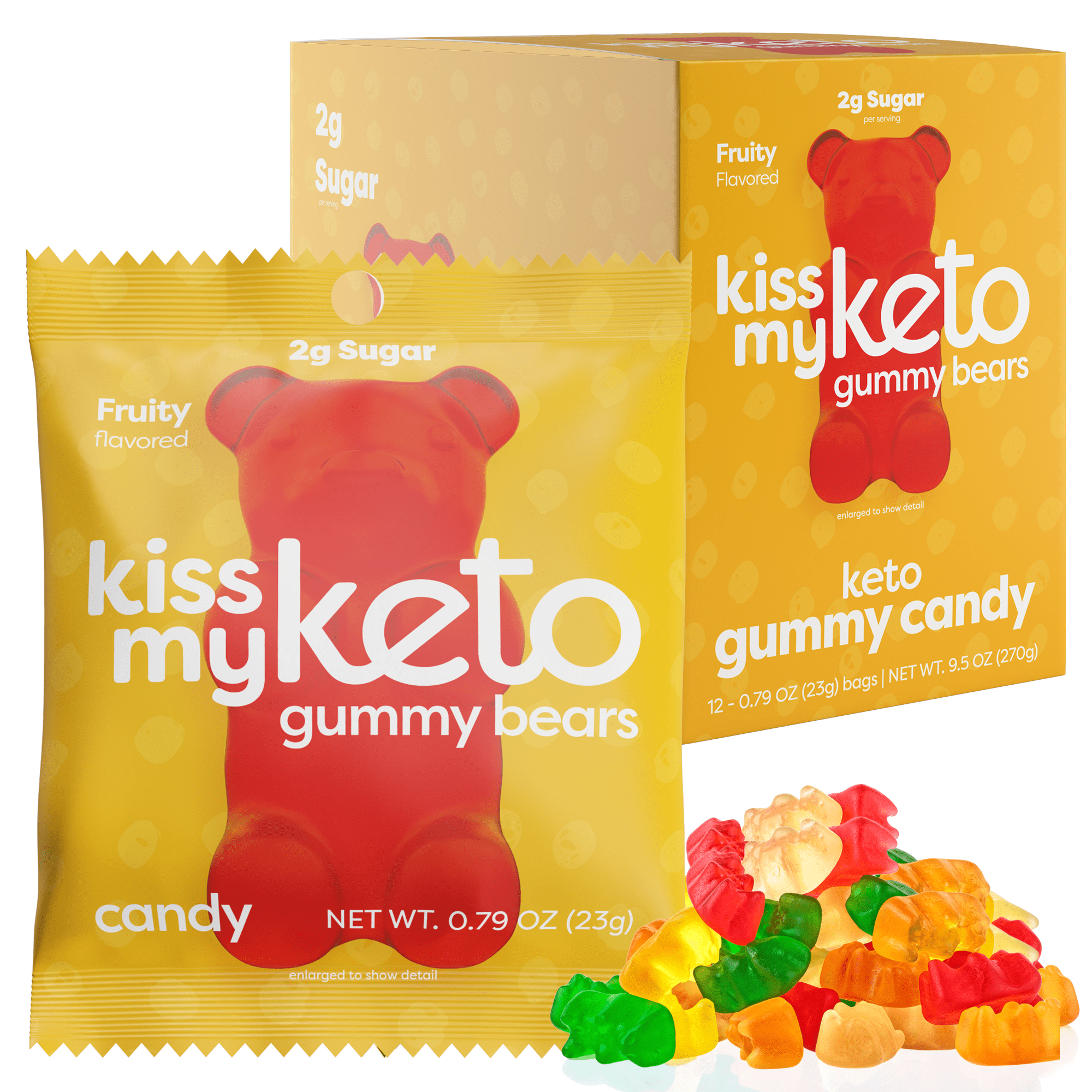 Keto Gummy Bears Where To Buy Buy Kiss My Keto Keto Gummy Bears, Fruity, 12 Bags, 0.79 oz 23 g Each