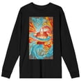 thumbnail image 3 of Avatar the Last Airbender Aang with Four Elements Black Long Sleeve Graphic Tee- S, 3 of 4