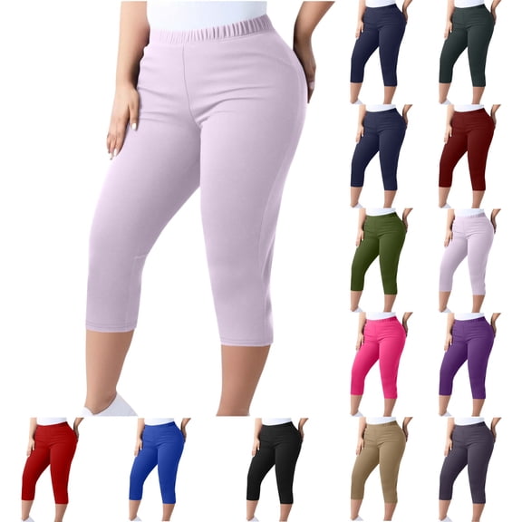 Dxzfnsa Capri Jeans for Women Stretchy Pull On Jeggings for Women Denim Jean Capris Pants Capri Leggings with Pockets M-5XL