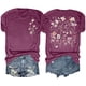 thumbnail image 1 of Fiudx Ofertas Flash Artículos En Oferta Moda Mujer Verano Cómodo Cuello Redondo Impresión Manga Corta Tops Blusa Camiseta, 1 of 6