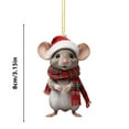 thumbnail image 3 of LanSuare Christmas Mice Hanging Ornaments, 3.14Inch Mice Christmas Trees Home Decorations Gift, Suitable for Porch, Wall, Indoor Home Decor, Front Entry, Christmas Tree Decor, 3 of 4