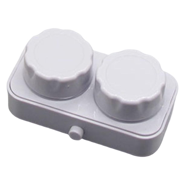 Estuche para limpiador de lentes de contacto eléctrico, lavadora de viaje automática de limpieza rápida, para Gris