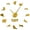 Gold, variant on American Shorthair Frameless Wall Clock Stickers, DIY Modern Decorative Clocks for Living Room, Bedroom, Office - Easy to Install, Large 3D Clock Design (Silver,27in)