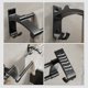 thumbnail image 5 of Barra for toallas de baño sin perforaciones, de aluminio grueso, con 2 barras y 2 ganchos., 5 of 7
