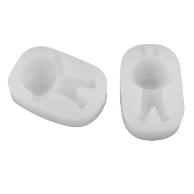 2x Conejo En Forma De Lollipop Molde De Silicona Fondant Cake Decors Herramienta Para Hornear Sunnimix Moldes para pastel de silicona