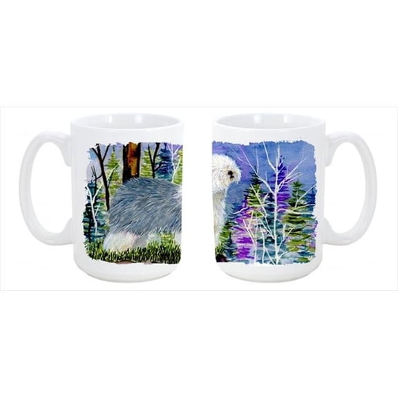 Old English Sheepdog Dishwasher Safe Microwavable Ceramic Coffee Mug 15 oz.