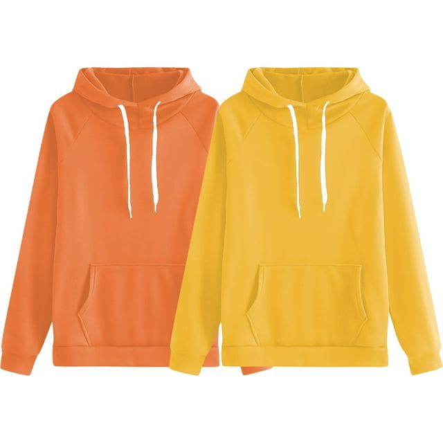 Chandail à Capuchon pour Femmes, Comdrip Chandail à Capuchon pour Femmes d'Automne et d'Hiver, Mode, Grande Taille, Jaune 3TG