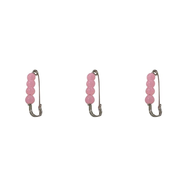 Paquete de 3 broches de perlas a granel Sonducket con bufanda de moda Multicolor