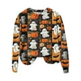 thumbnail image 4 of Womens Halloween Sweatshirts Fashion Graphic T Shirts Long Sleeve Pullover Tops Fall Clothes 2025, 4 of 6