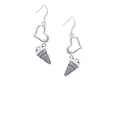 thumbnail image 2 of Delight Jewelry Silvertone 3-D Resin Vanilla Ice Cream Cone with Crystals Open Heart French Earrings, 2 of 4